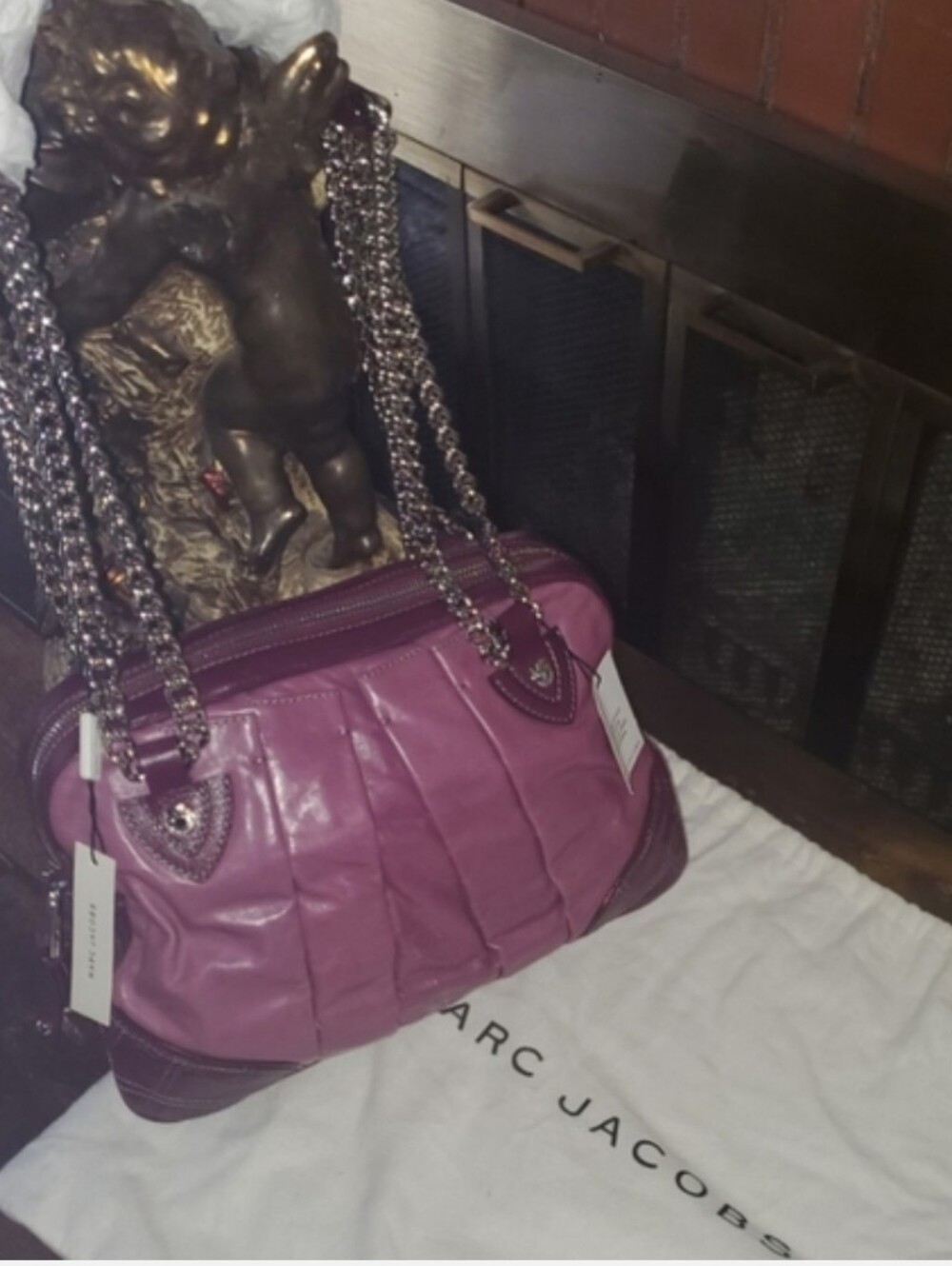 Rare! NWT Marc Jacobs Leather Rosen Bowler Bag Rich Lavender Color